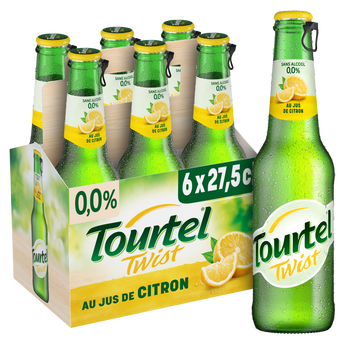Image de Bière aromatisée citron sans alcool TOURTEL TWIST, 0,0° - Bouteilles