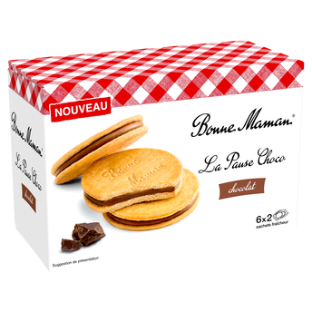 Image de Biscuits la pause chocolat noisettes, BONNE MAMAN