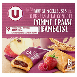 Barres Compotes Pomme Fraise U 125g Super U Hyper U U Express Www Coursesu Com