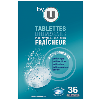 Image de BY U
Tablettes nettoyantes fraîcheur pour appareil dentaire
