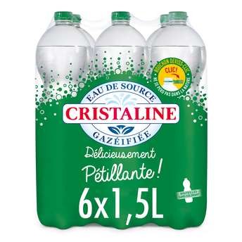 Image de Eau de Source gazeuse CRISTALINE bouteille