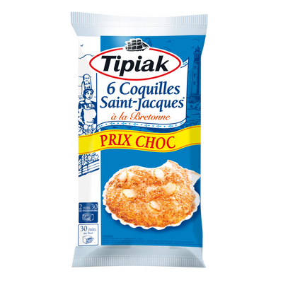 Coquilles St Jacques à la bretonne TIPIAK, 6x90g - Super U, Hyper U, U ...