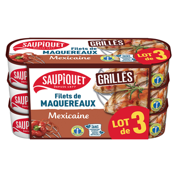 Image de Filets maquereaux grillés à la mexicaine  SAUPIQUET 3x120g