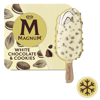 Image de Bâtonnets de glace chocolat blanc cookie MAGNUM