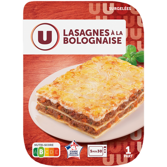 Image de U
Lasagnes à la bolognaise barquette individuelle