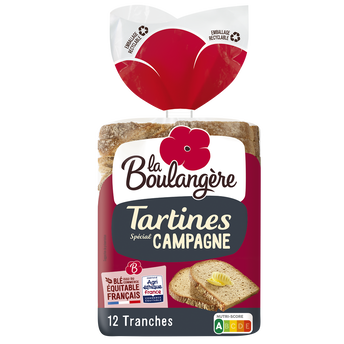 Image de Pain Tartines de campagne LA BOULANGERE - 12 tranches