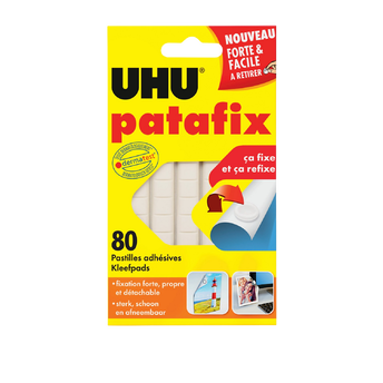 Image de UHU Patafix blanche - Pâte à fixer, repositionnables, blanche, 80