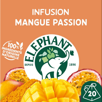 Image de Infusion mangue passion curcuma ELEPHAN x20 sachets