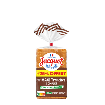 Image de Pain mie maxi tranches complet JACQUET