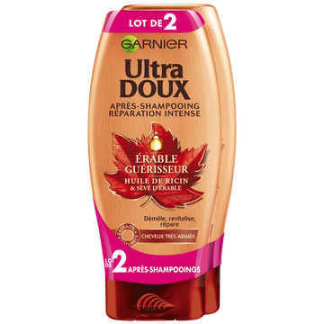 Garnier Après Shampooing Huile De Ricin Ultra Doux 2x200ml