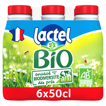 Image de Lait Bio entier UHT - LACTEL - Bouteille