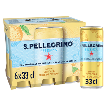 Image de Eau gazeuse aromatisée Citron SAN PELLEGRINO ESSENZA