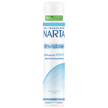 Image de Déodorant invisible aérosol femme NARTA