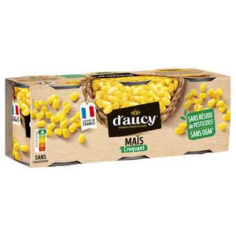 Image de Maïs croquant sans résidu de pesticides D'AUCY - 3 boîtes de