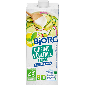 Image de Cuisine végétale fluide, riz coco soja bio BJORG, brique