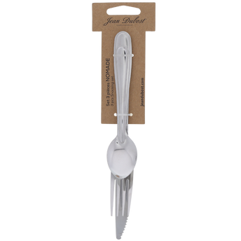 Image de Kit snacking 3 pièces SATURNE en inox-sur carte