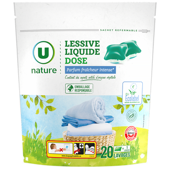 Image de U NATURE
Lessive liquide - Fraicheur intense - 20 lavages
