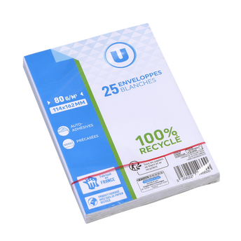 Image de U
Enveloppe 114x162mm recyclé 80g