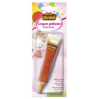 Image de Crayon pâtissier rose fraise paillettes VAHINE paquet