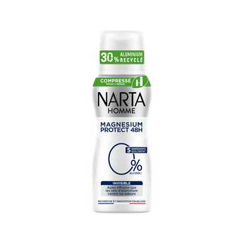 Image de Déodorant homme comp.magnésium prot.inv.0% NARTA ato.100mlDéodorant homme comp.magnésium prot.inv.0% NARTA