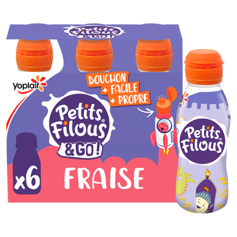 Image de Yaourt à boire enfant fraise PETITS FILOUS