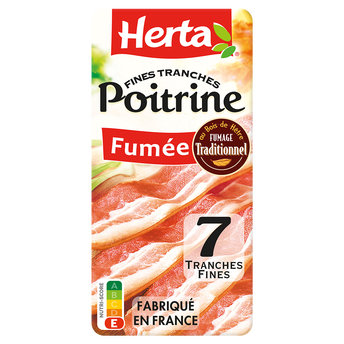 Image de Poitrine fumée HERTA, 7 tranches fines