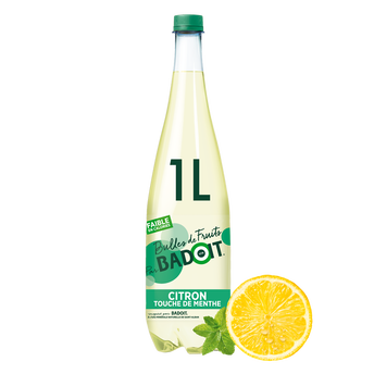 Image de Eau gazeuse minérale aromatisée citron/menthe BADOIT BULLES DE FRUITS