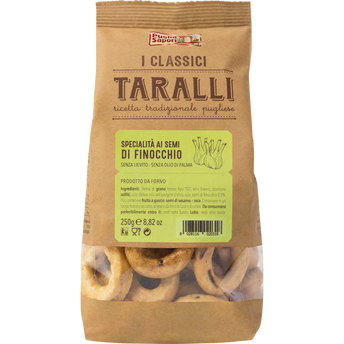 Image de Taralli au fenouil puglia SAPORI, sachet de