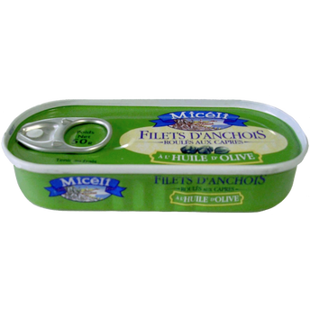 Image de Filets d'anchois roulés aux câpres à l'huile d'olive MICELI