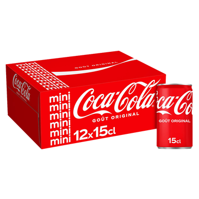 Soda COCA-COLA mini canette 12x15cl pack frigo at pocket 15cl