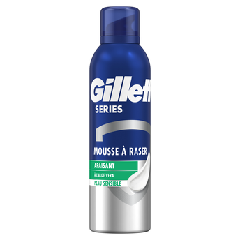 Image de Mousse à raser séries pour peaux sensibles GILLETTE, bombe de