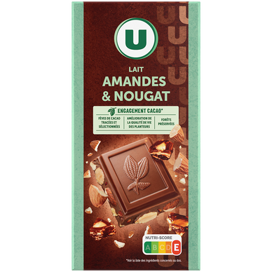 Chocolat au Lait Amandes & Nougat - 180 g