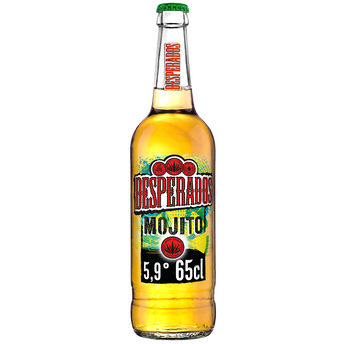 Image de Bière aromatisée à la tequila menthe et citron vert DESPERADOS Mojito,bouteille en verre de
