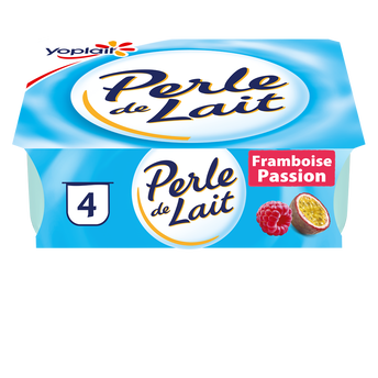 Image de Yaourt brassé tropicale framboise passion PERLE DE LAIT