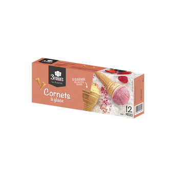 Image de Cornet gaufrettes simple 3 TOQUES x12