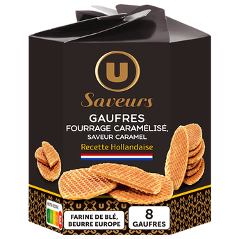 Image de U SAVEURS
Gaufres hollandaises fourrage caramélisé saveur caramel