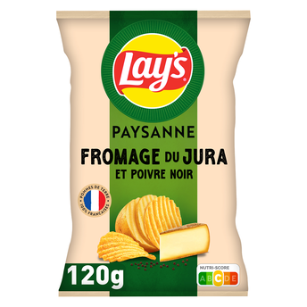Image de Chips Paysannes Saveur Fromage du Jura et Poivre Noir - LAY'S