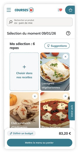 Personnalisez votre menu
