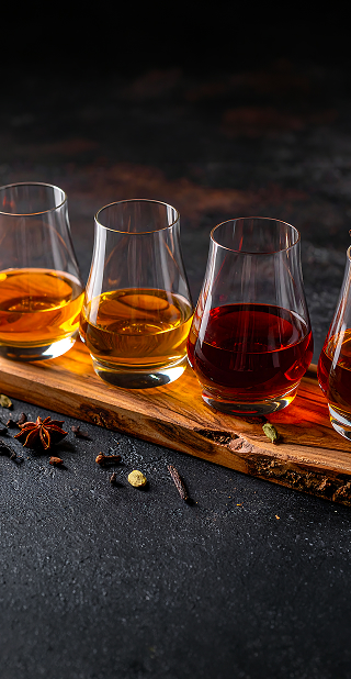 Verres de dégustation de rhum