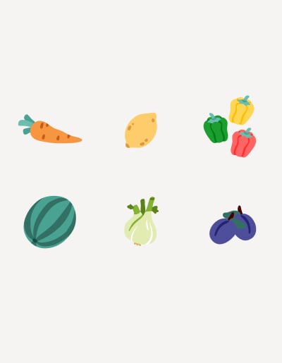 fruits et légumes de juillet