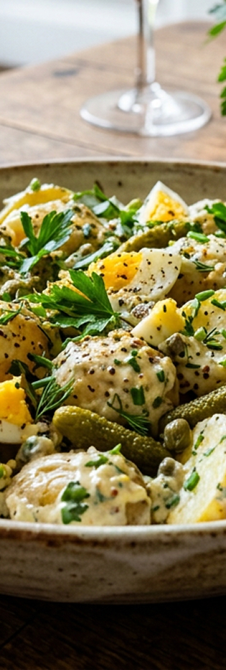La salade d'été gourmande : pommes de terre nouvelles et sauce gribiche
