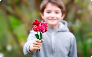 ROSES EN BOÎTE D’ŒUFS