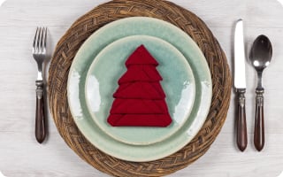 TUTO PLIAGE DE SERVIETTE POUR NOËL