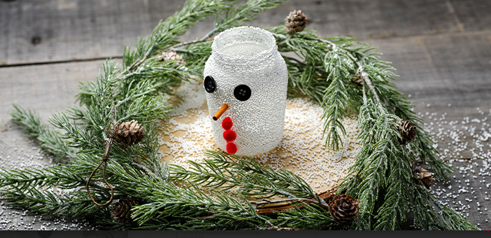 Photophore bonhomme de neige