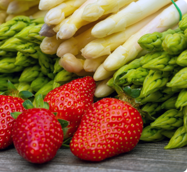 Asperges, fraises, carottes, radis, tomates...