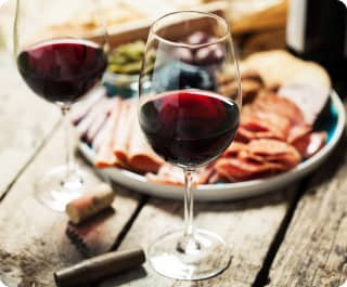 Repas avec le beaujolais nouveau