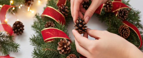 Tutoriel couronne de Noël