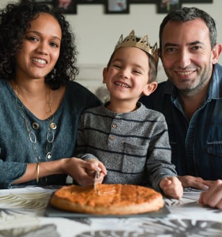 déguster galette en famille