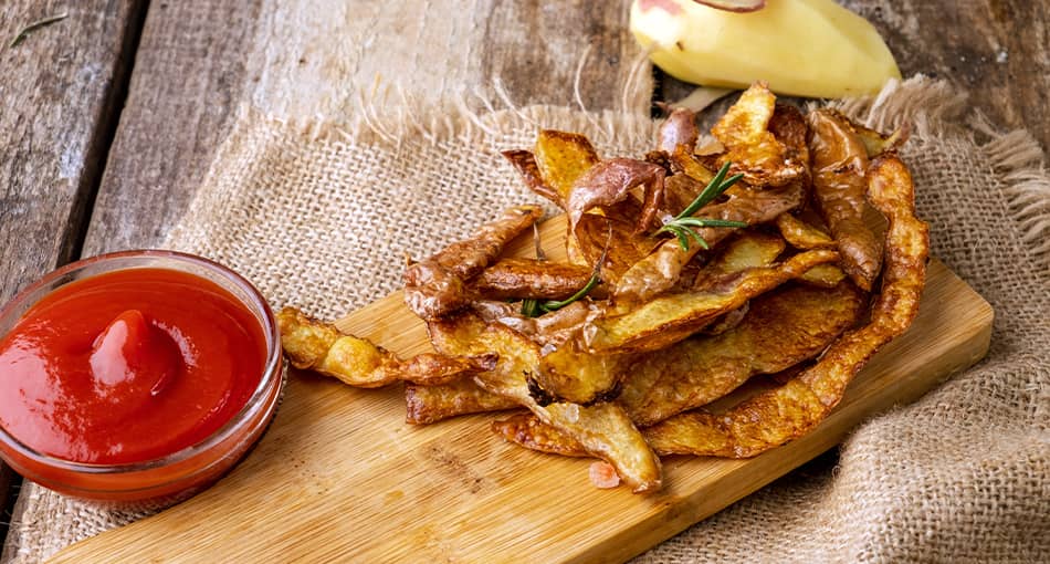 chips croustillantes avec épluchures