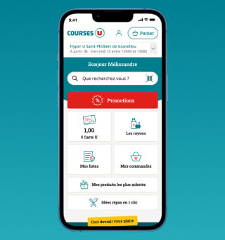 l'application Courses U